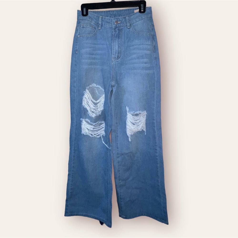 SHEIN Ripped Denim Jeans